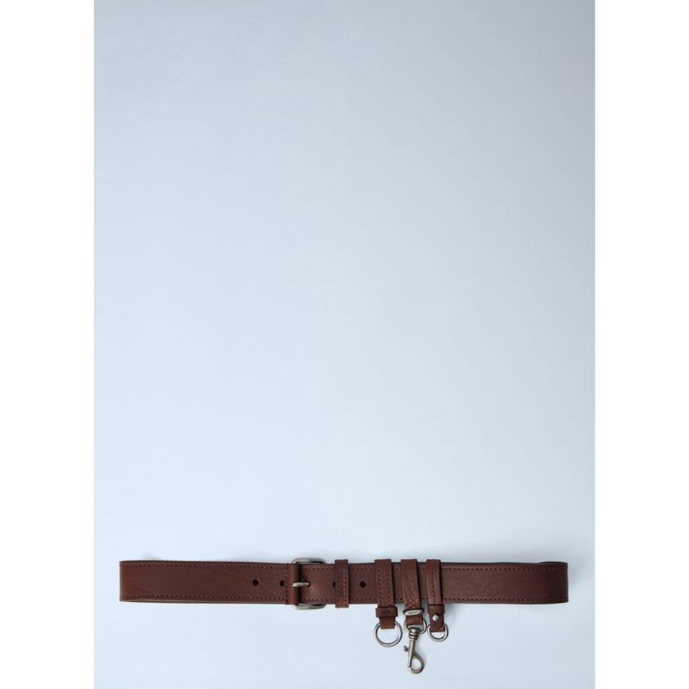 Miu Miu Men Tobacco Leather Belt